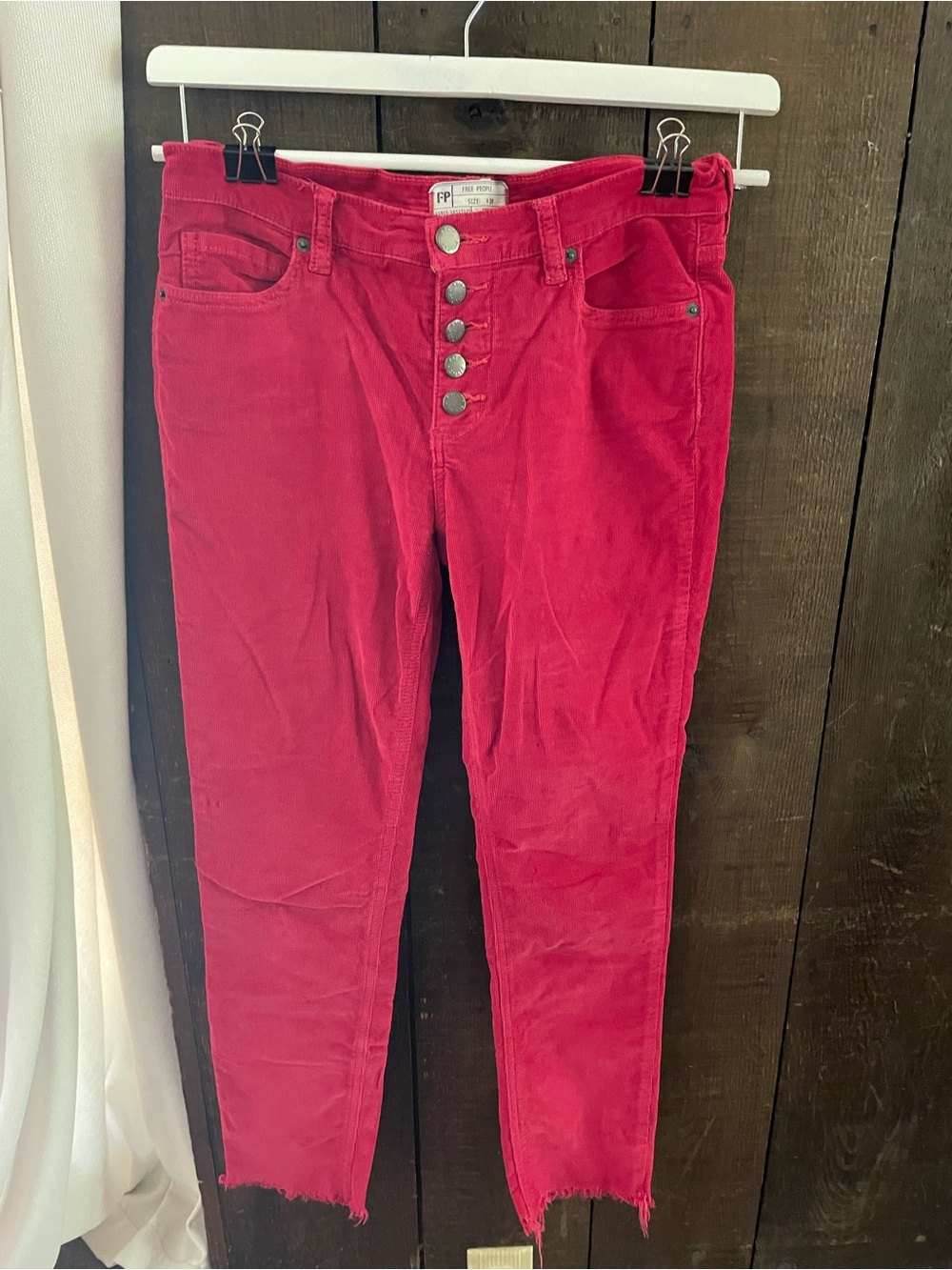 Free People red corduroys